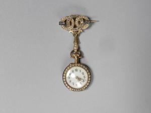 十九世紀 嵌珠鑽胸針錶