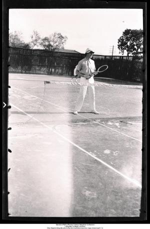 Consul Warner on the Tennis Court