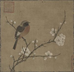 Bird on a Flowering Branch