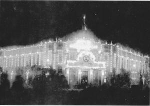 中部共進會在日本皇太子裕仁行啟紀念館舉辦活動之夜景