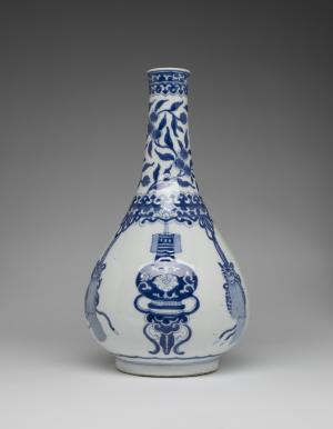 Bottle with Hanging Ornaments and Vases