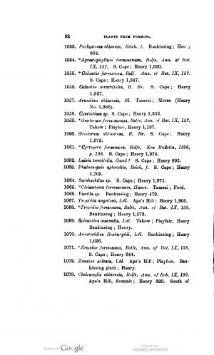 A List of Plants from Formosa 臺灣植物目錄 1063. Phalaenopsis aphrodite