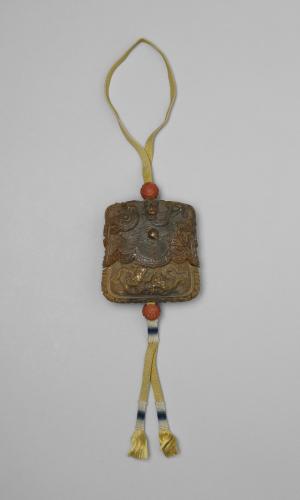 清前—中期 雕犀角龍紋火鐮盒
