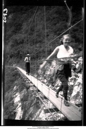 Running along a bridge