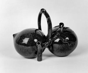 Teapot in the Form of Two Peaches