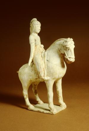 Pair of Sculptures: Women on Horseback