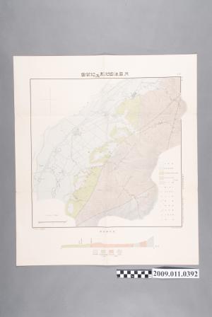 臺灣總督府殖產局出版〈一萬五千分一月眉油田地形及地質圖〉