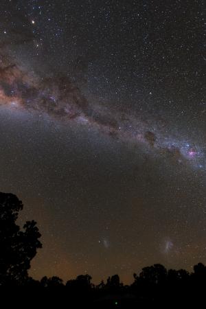 The Magellanic Clouds and the southern Milky Way