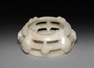 Three-Sectional Altar Group: Small Bowl with Carved Dragon (bottom section of base)
