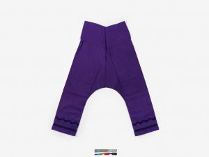 紫色絲質合襠女褲