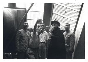 1957年蔣中正總統巡視武界壩工程與日月潭發電廠