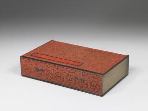 清 十八世紀 剔紅書式盒