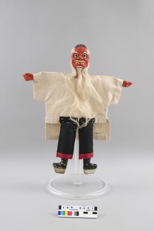 傳統布袋戲偶人-紅臉怪/白鬚紅大北