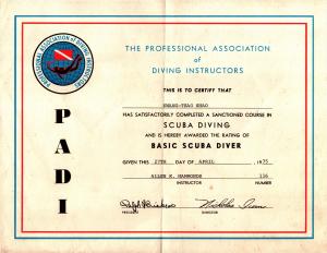 PADI潛水證書 — BASIC SCUBA DIVER 