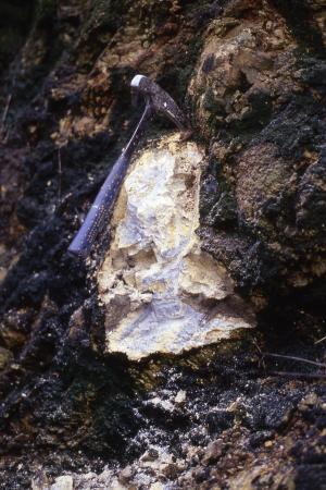 黏土化安山岩可找到絹雲母、高溫石英等礦物
