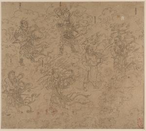 Album of Daoist and Buddhist Themes: Procession of Daoist Deities: Leaf 19