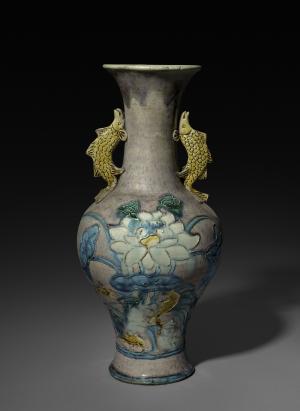 Beaker Vase:  Fahua ware