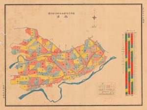 嘉南大圳灌溉地給水區分圖：西港