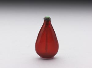 清 十八/十九世紀 紅色玻璃鼻煙壺