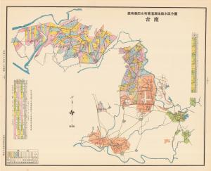 嘉南農田水利會灌溉地給水區分圖：台南