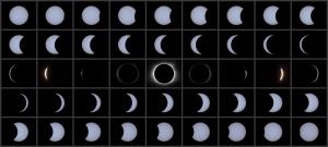 The 2017 North American Total Solar Eclipse: various stages