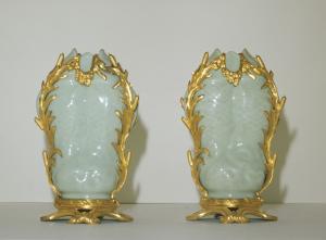 Pair of Vases in the Shape of Twin Fish