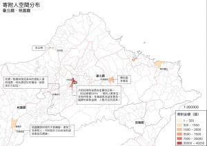 臺中中學校寄附人組成：空間分布