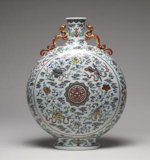 Flask with the Eight Auspicious Symbols (bajixiang)