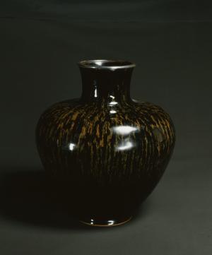 黑釉茶斑紋瓶