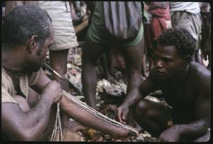 Kwaio 人衡量貝珠錢 Kwaio Men Measuring Shell Money