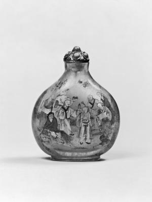 Snuff Bottle with Luohans [Lohans]