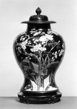 Vase with Flowering Plum Design