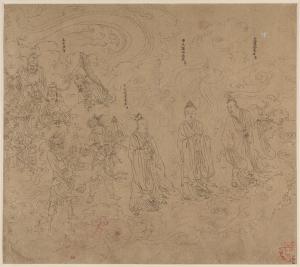 Album of Daoist and Buddhist Themes: Procession of Daoist Deities: Leaf 20