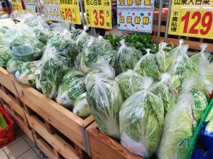 市場可以觀察到不同種類的白菜