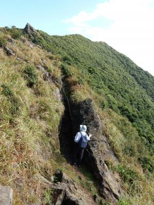 半平山稜線由矽化沉積岩組成