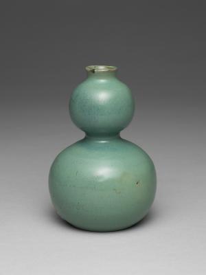 明-清 中國南方窯 綠釉葫蘆瓶