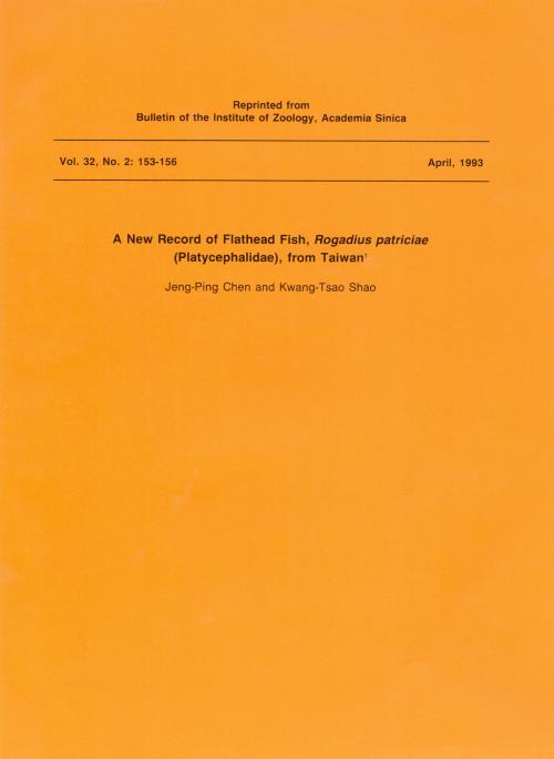 A new record of flathead fish, Rogadius patriciae (Platycephalidae), from Taiwan