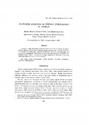 Flavonoid analyses of Pyrola (Pyrolaceae) in Taiwan